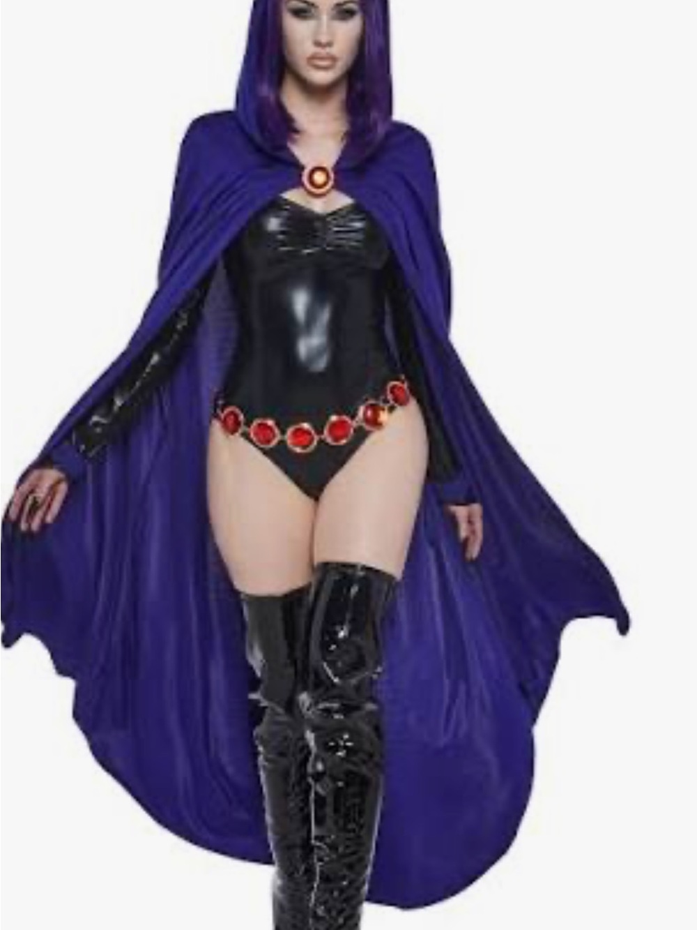 Dolls Kill 4 piece Raven teen titan costume nwt xs